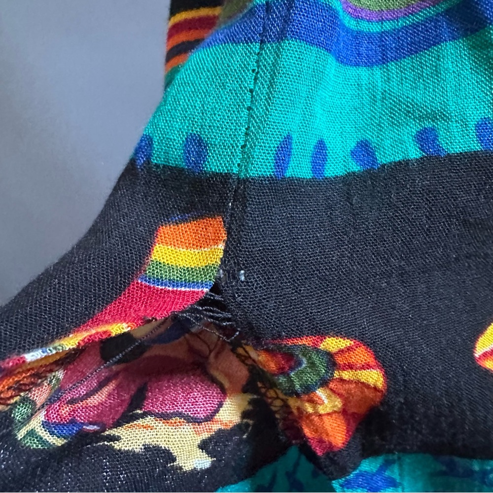 ✨ Vintage PHOEBE Petites Fiesta Print Dress – Southwestern Mexican Sombrero Scen - Picture 10 of 11